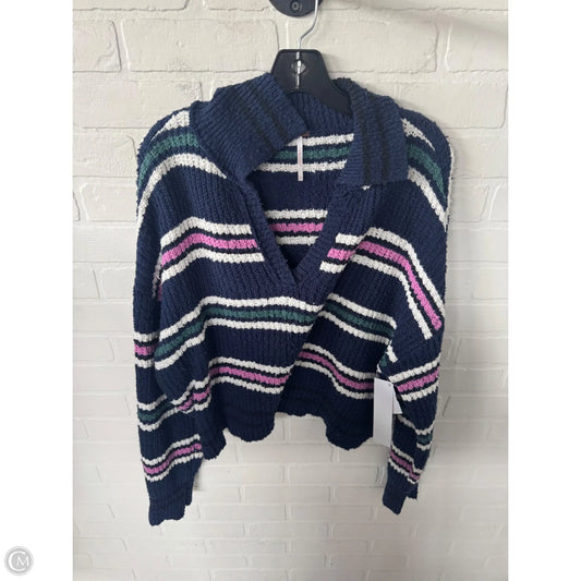 Sweater By Free People In Blue & White, Size: S