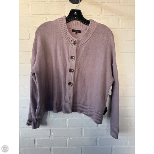 Sweater Cardigan By Quince In Purple, Size: M
