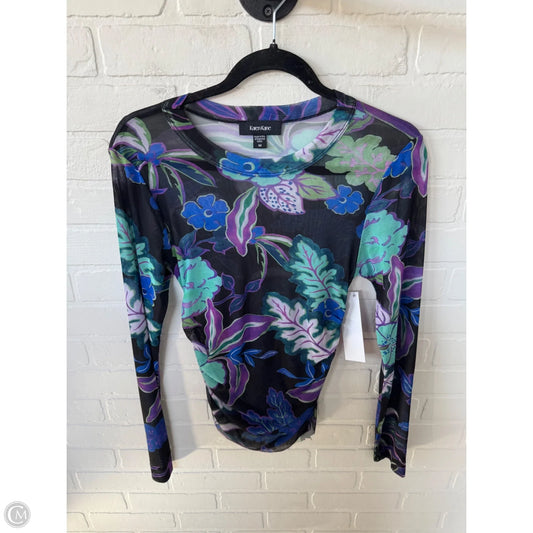 Top Long Sleeve By Karen Kane In Black & Blue, Size: M