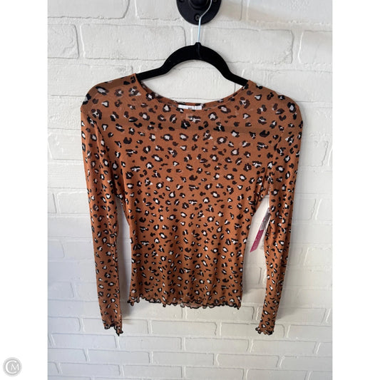 Top Long Sleeve By Bp In Brown, Size: S