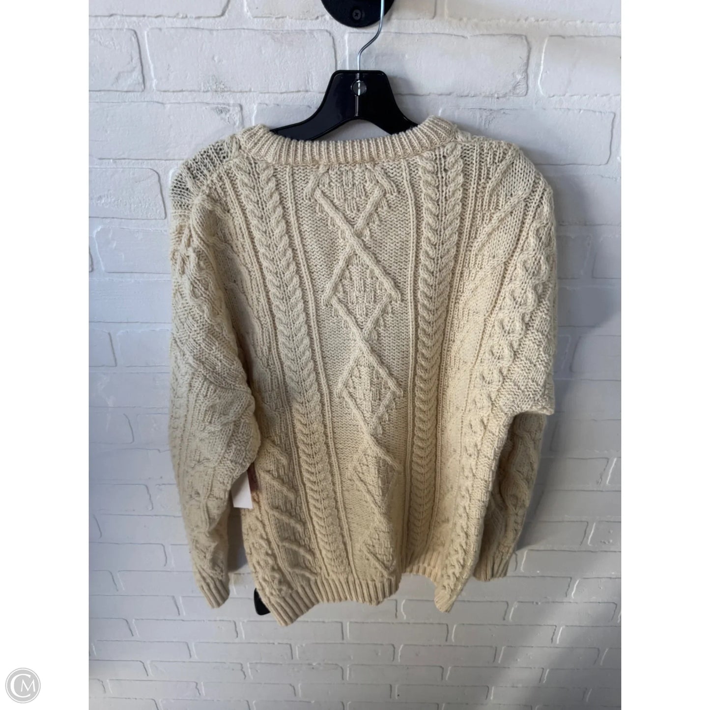 Sweater By Clothes Mentor In Cream, Size: L