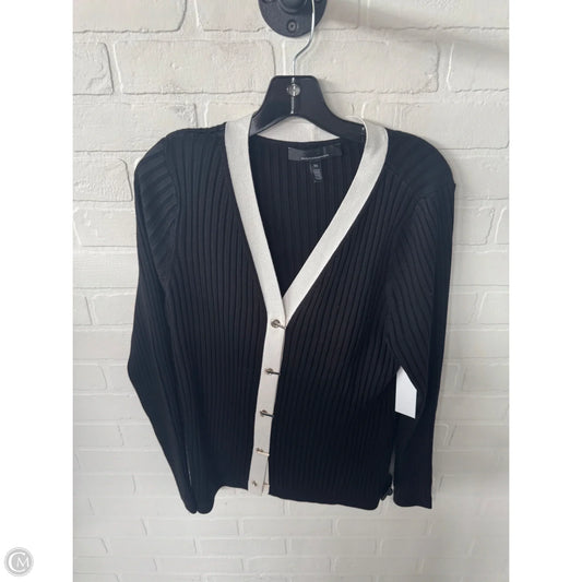 Sweater Cardigan By White House Black Market In Black & White, Size: Xl