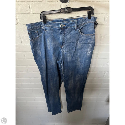 Jeans Straight By Chicos In Blue Denim, Size: 16