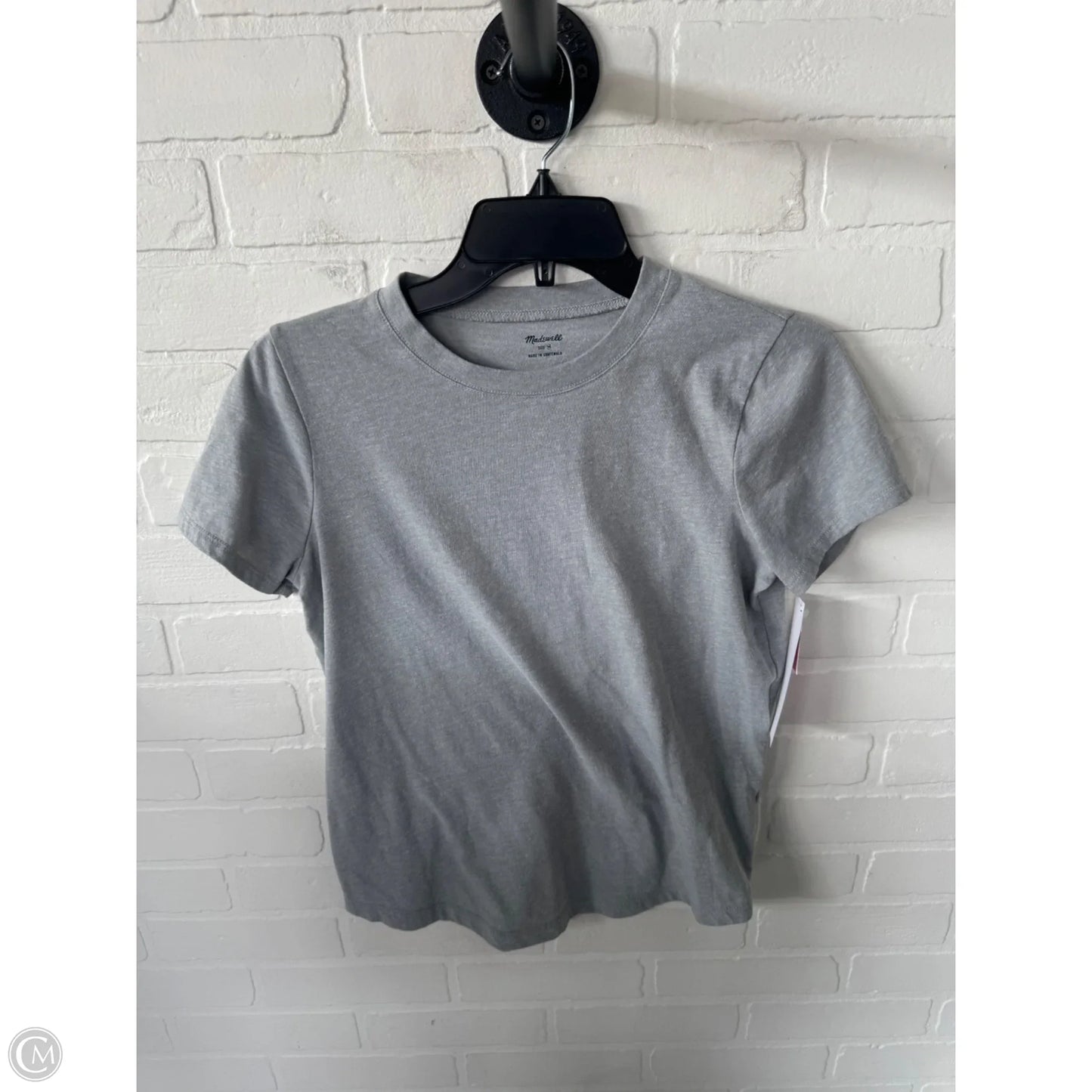 Top Short Sleeve Basic By Madewell In Grey, Size: S
