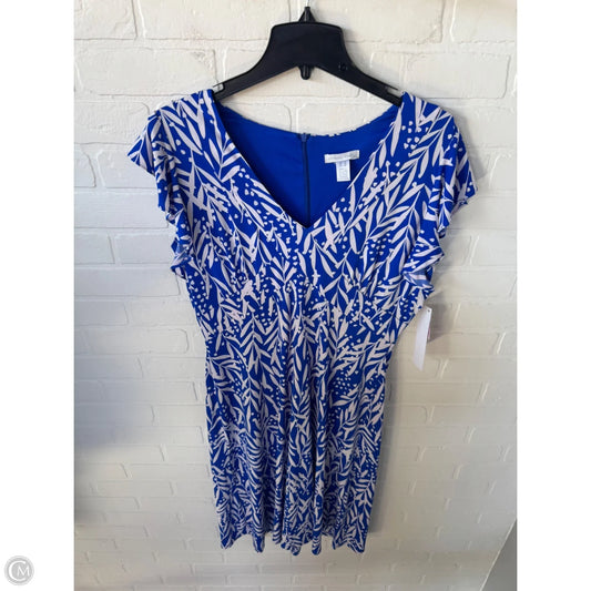 Dress Casual Midi By London Times In Blue & White, Size: L