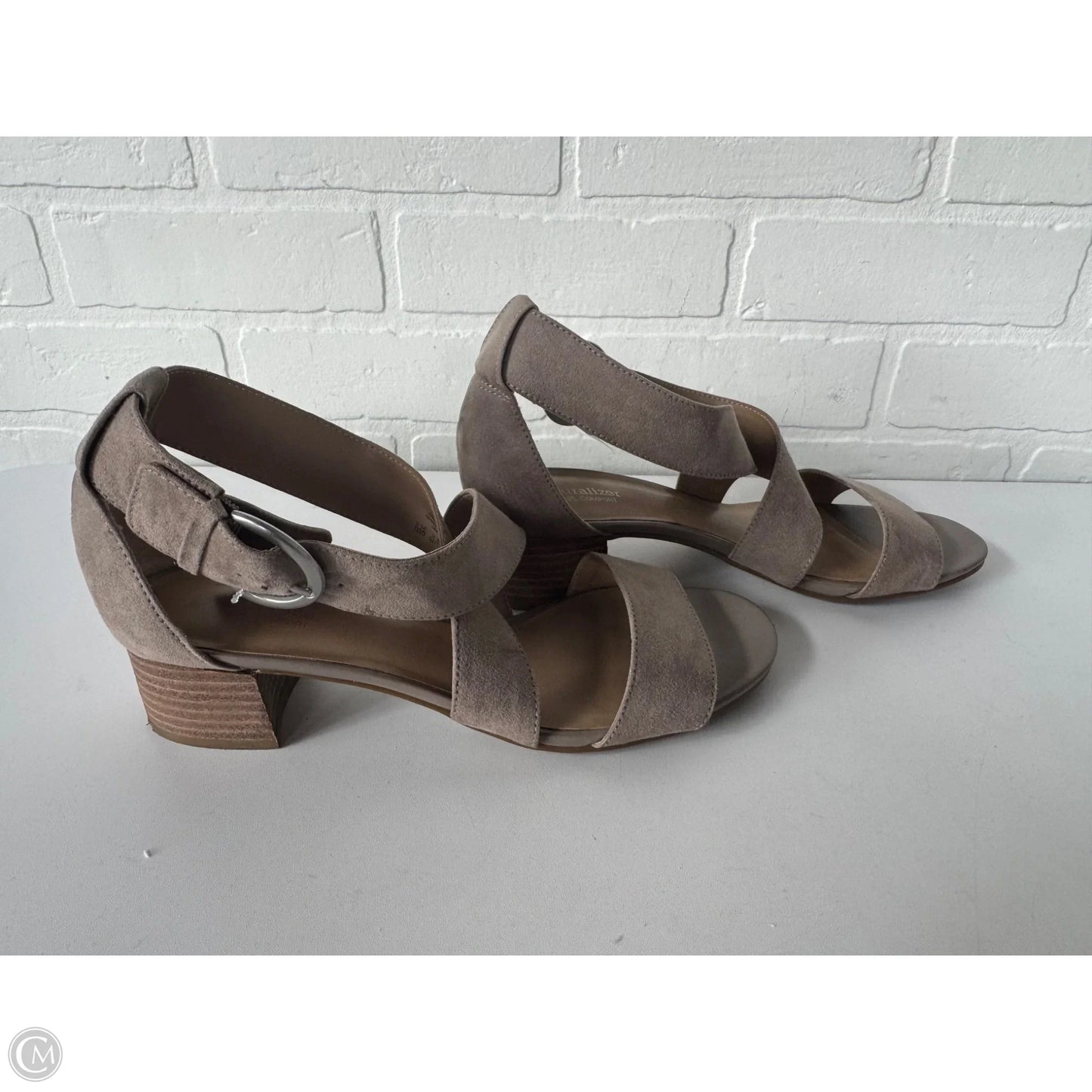 Sandals Heels Block By Naturalizer In Tan, Size: 8.5