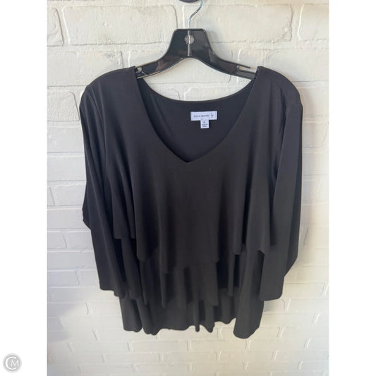 Top Long Sleeve By Susan Graver In Black, Size: Xl