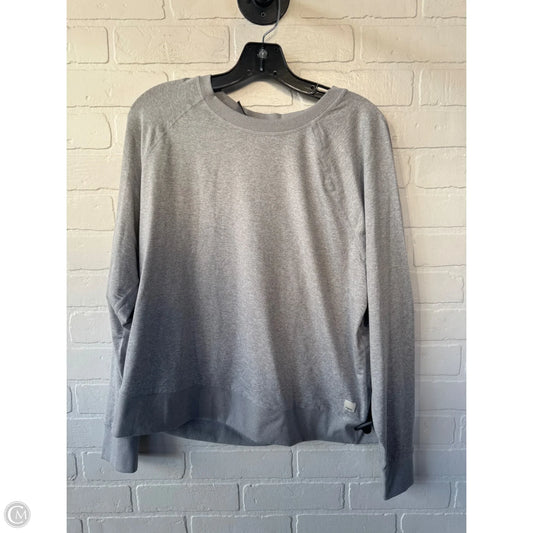 Athletic Top Long Sleeve Crewneck By Vuori In Grey, Size: L