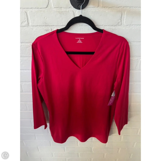 Top Long Sleeve By Lands End In Red, Size: M
