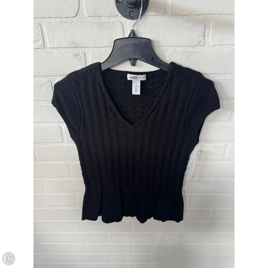 Top Short Sleeve By White House Black Market In Black, Size: M