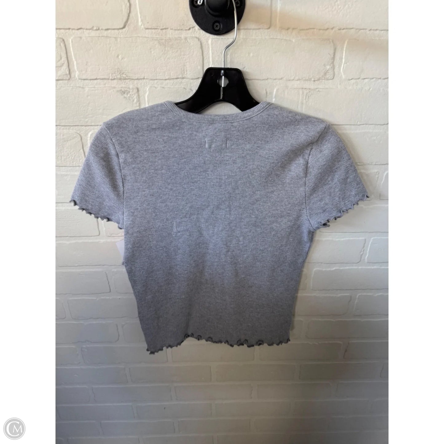 Top Short Sleeve Basic By Pilcro In Grey, Size: S