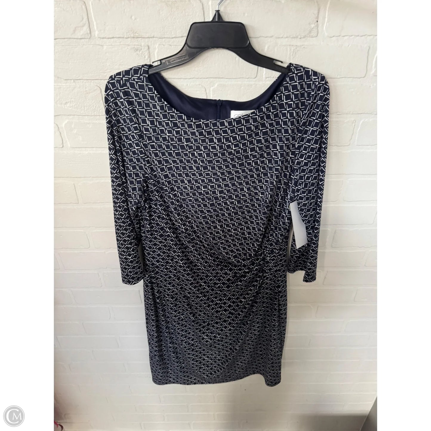 Dress Work By Eliza J In Blue & White, Size: Xl