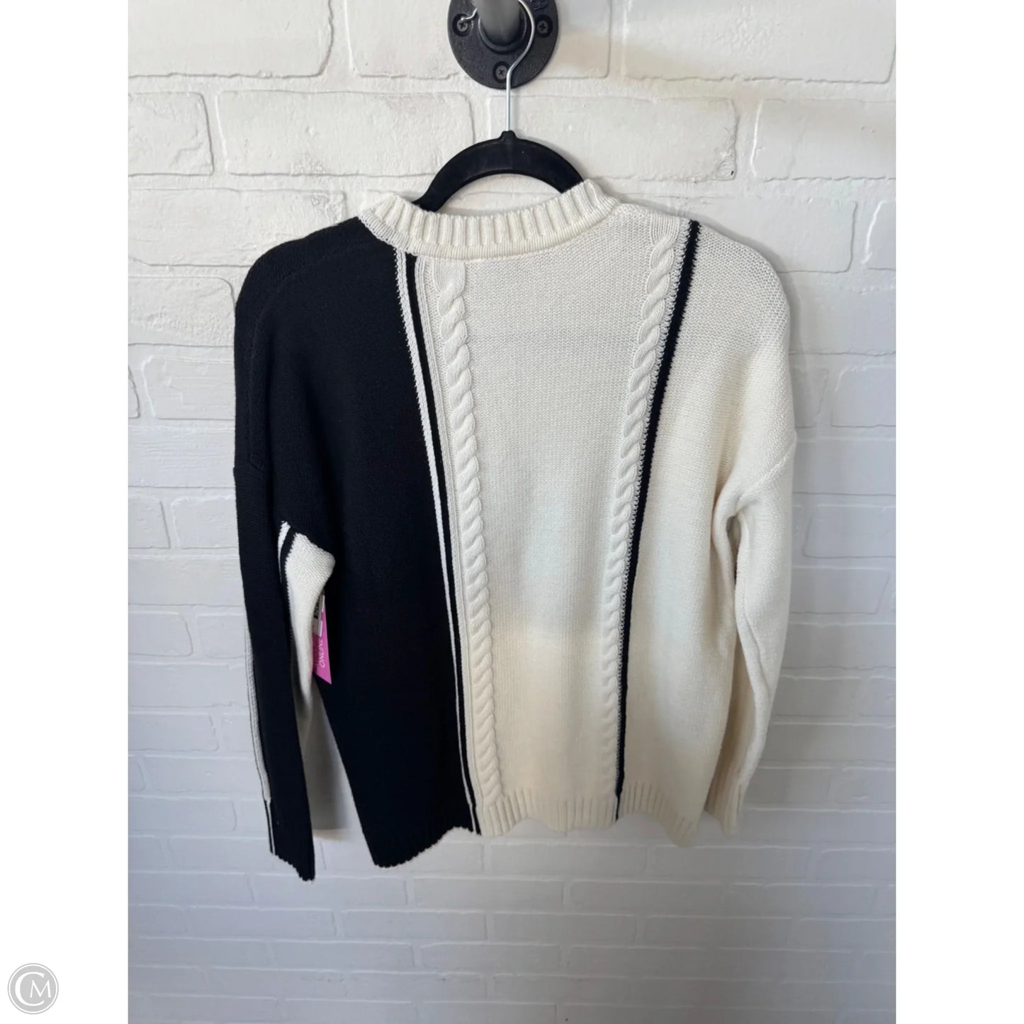 Sweater By Cabi In Black & Cream, Size: S