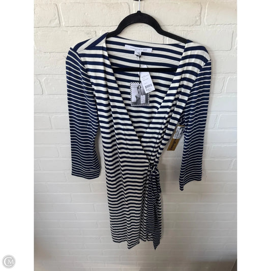 Dress Designer By Diane Von Furstenberg In Blue & White, Size: M