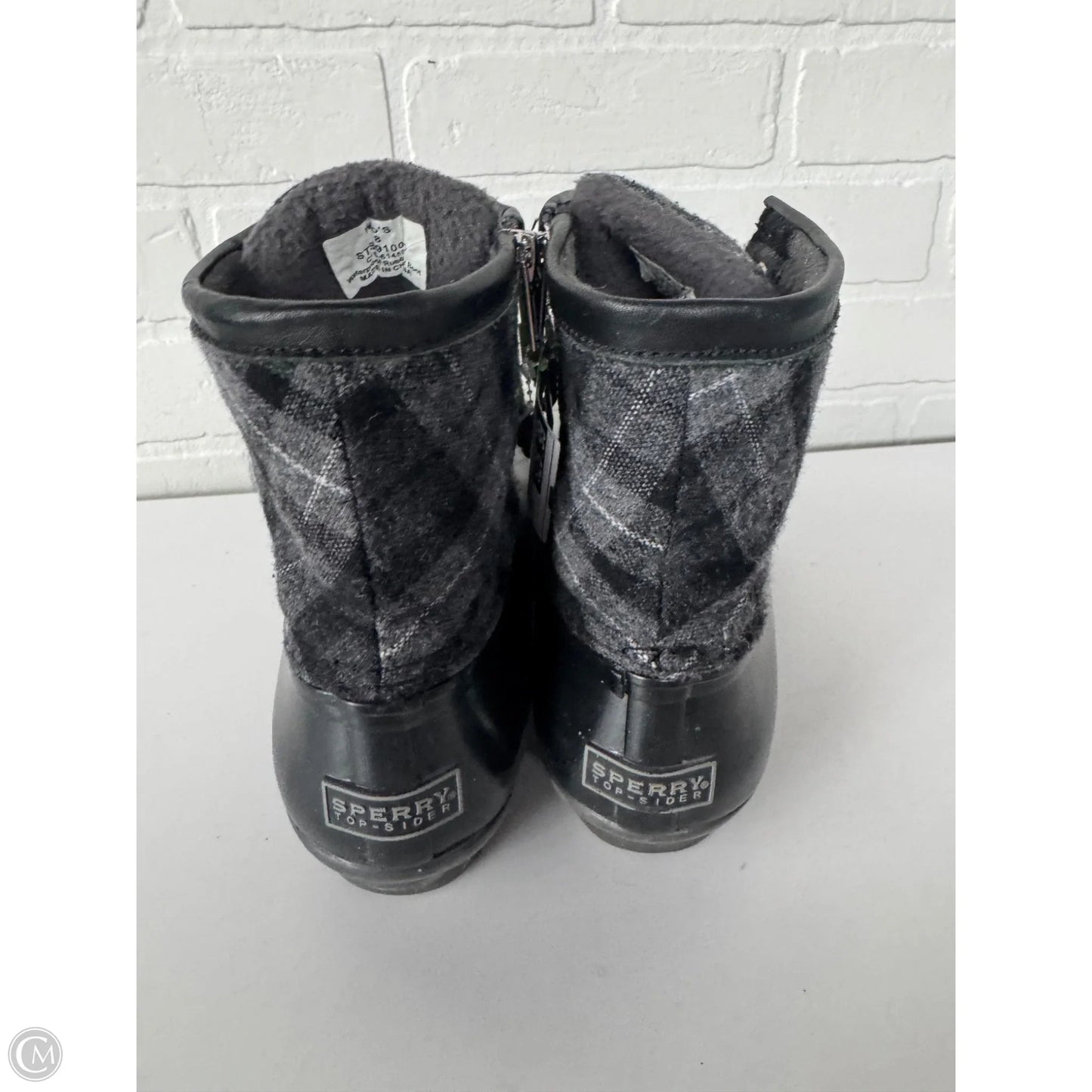 Shoes Sneakers By Sperry In Black & Grey, Size: 8