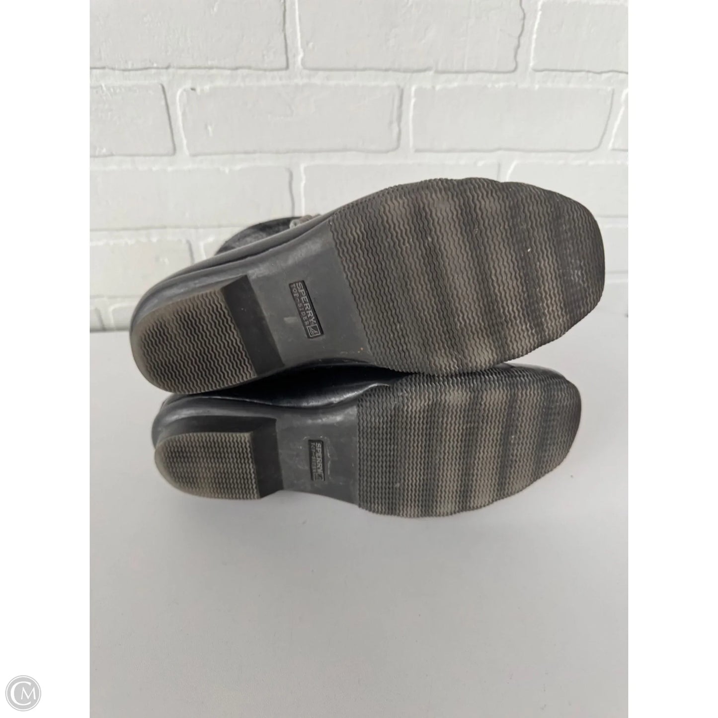 Shoes Sneakers By Sperry In Black & Grey, Size: 8