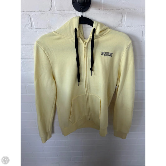 Sweatshirt Hoodie By Pink In Yellow, Size: S
