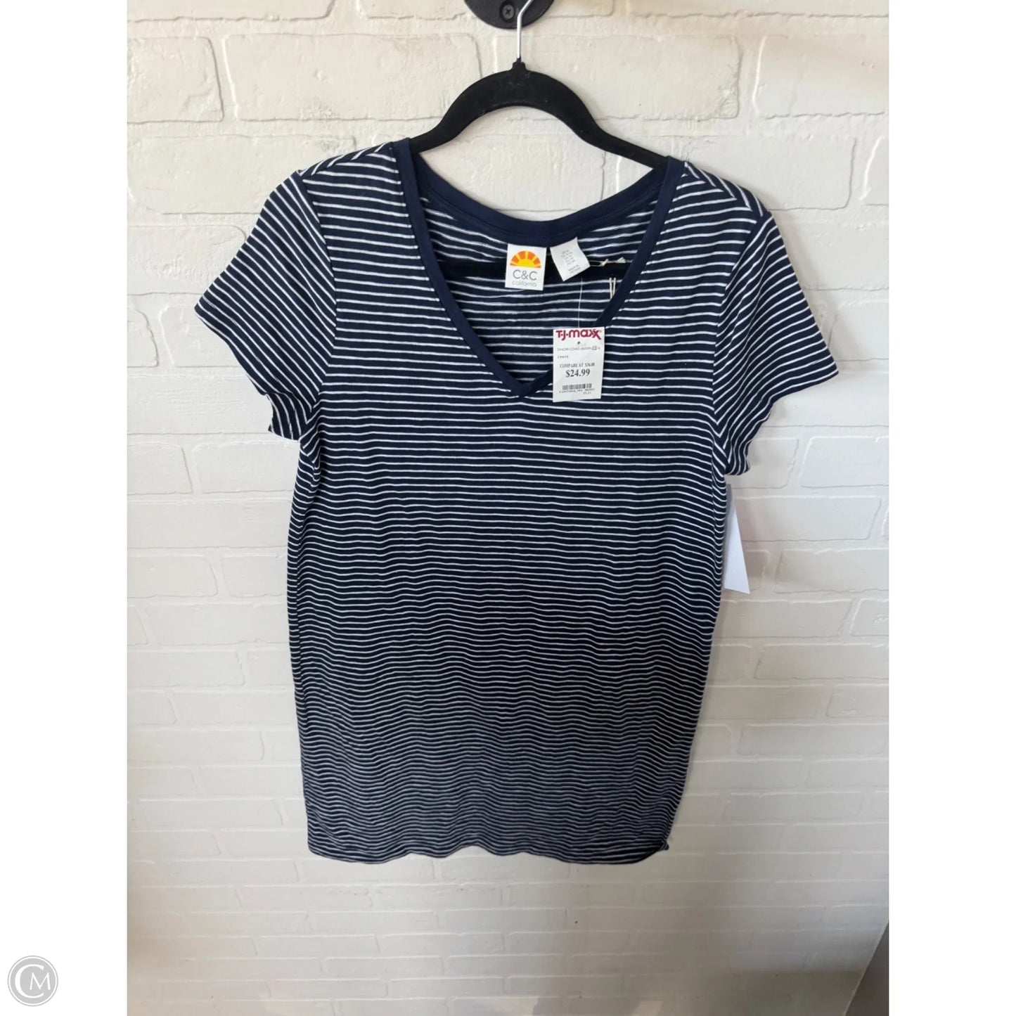 Dress Casual Short By C And C In Blue & White, Size: M