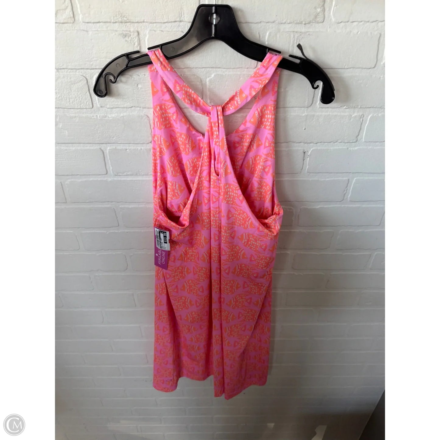 Dress Casual Short By Vineyard Vines In Orange & Pink, Size: L