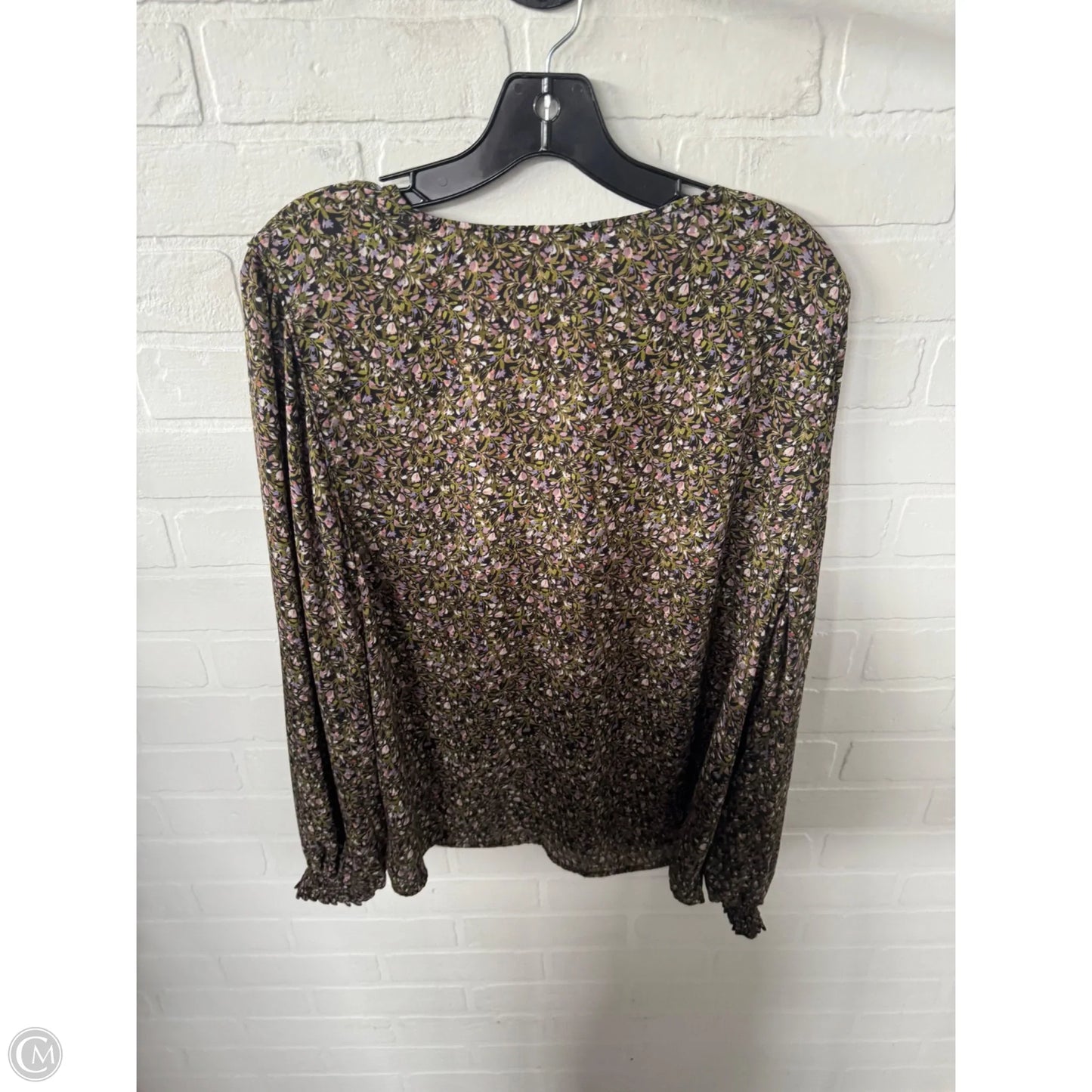 Top Long Sleeve By Cabi In Green & Purple, Size: L