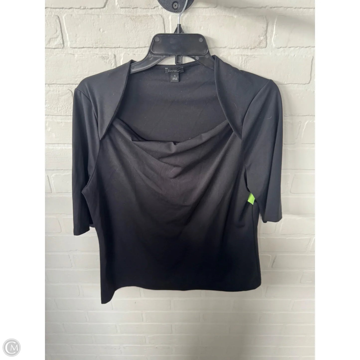 Top 3/4 Sleeve Basic By Ann Taylor In Black, Size: Xl