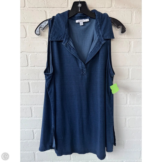 Top Sleeveless By Chicos In Blue, Size: L