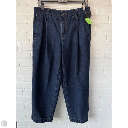 Jeans Straight By Banana Republic In Blue Denim, Size: 8