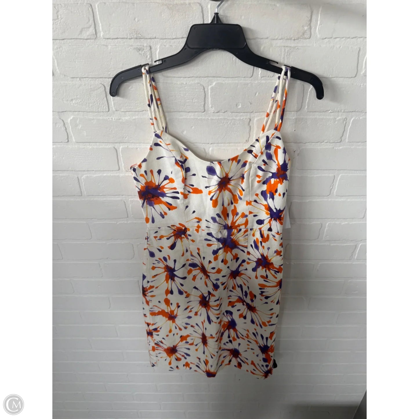 Dress Designer By Milly In Cream & Orange, Size: Xs