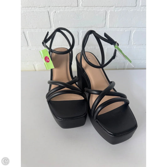 Sandals Heels Block By Wild Fable In Black, Size: 10