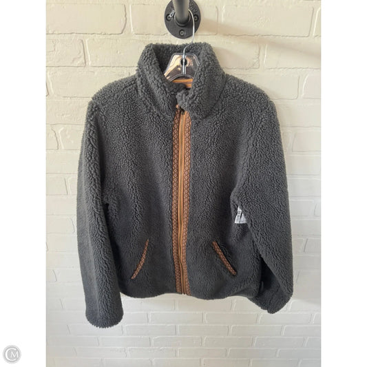 Jacket Fleece By Faherty In Grey, Size: L