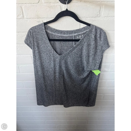 Top Sleeveless By Loft In Black & White, Size: M