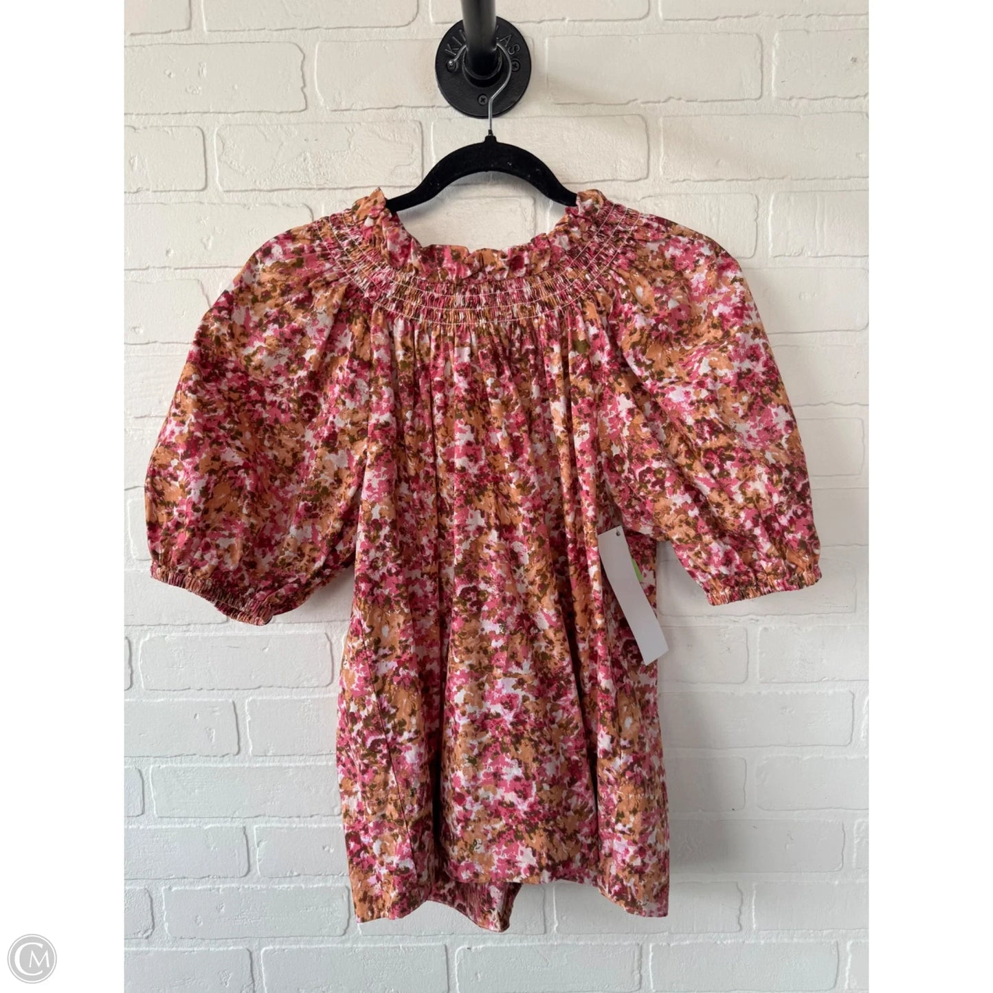 Top Short Sleeve By J. Crew In Orange & Pink, Size: S