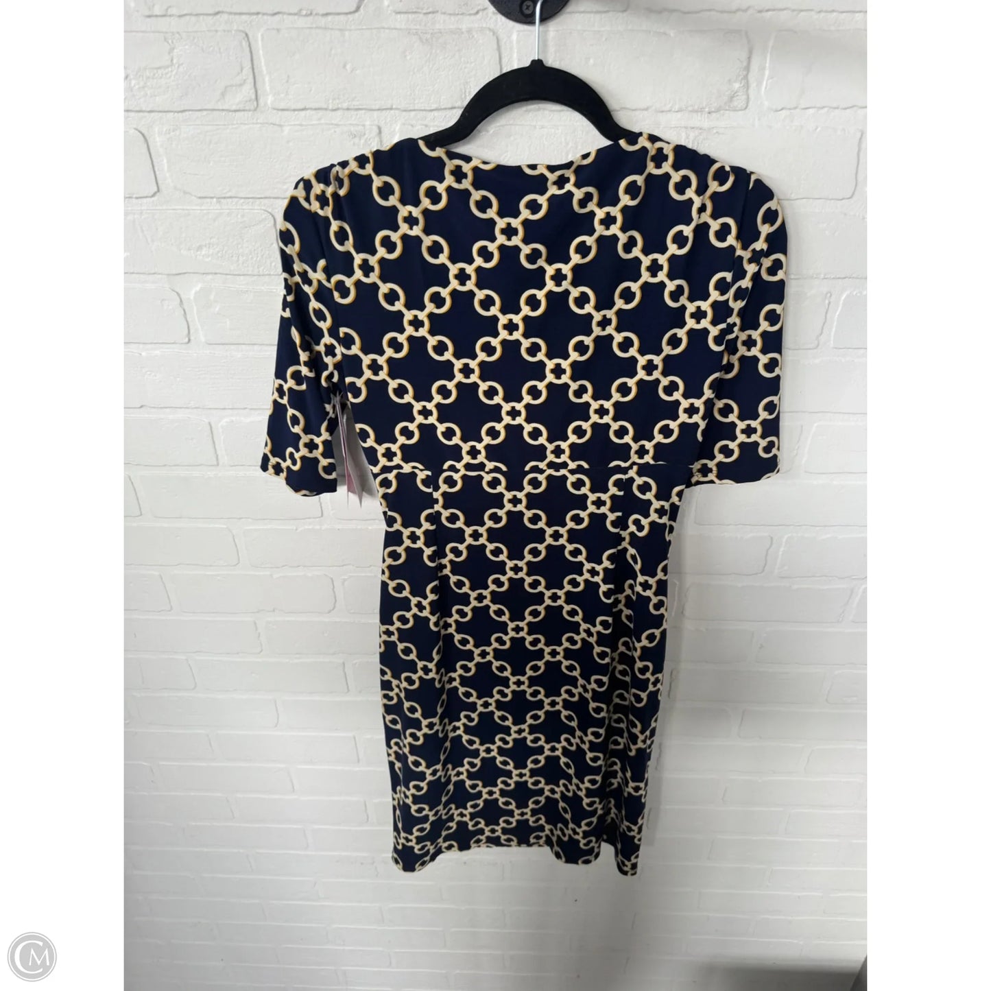 Dress Work By Lauren By Ralph Lauren In Blue & Yellow, Size: Sp