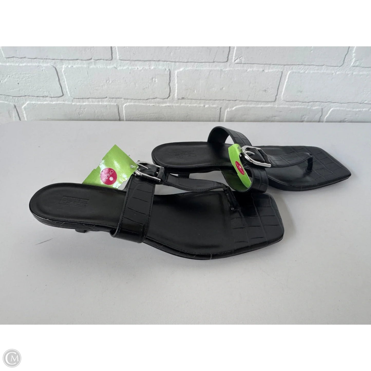 Sandals Heels Kitten By Cmc In Black, Size: 9