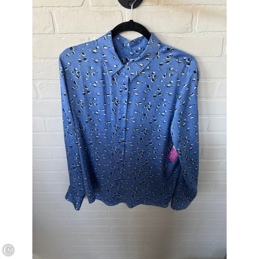 Top Long Sleeve By Nordstrom In Blue, Size: L