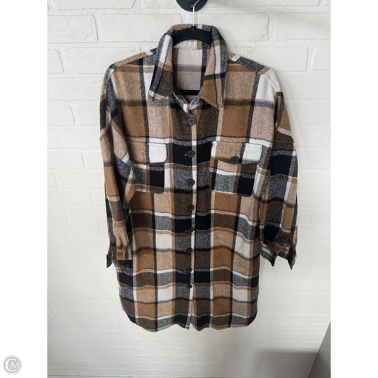Dress Casual Midi By Clothes Mentor In Black & Tan, Size: M