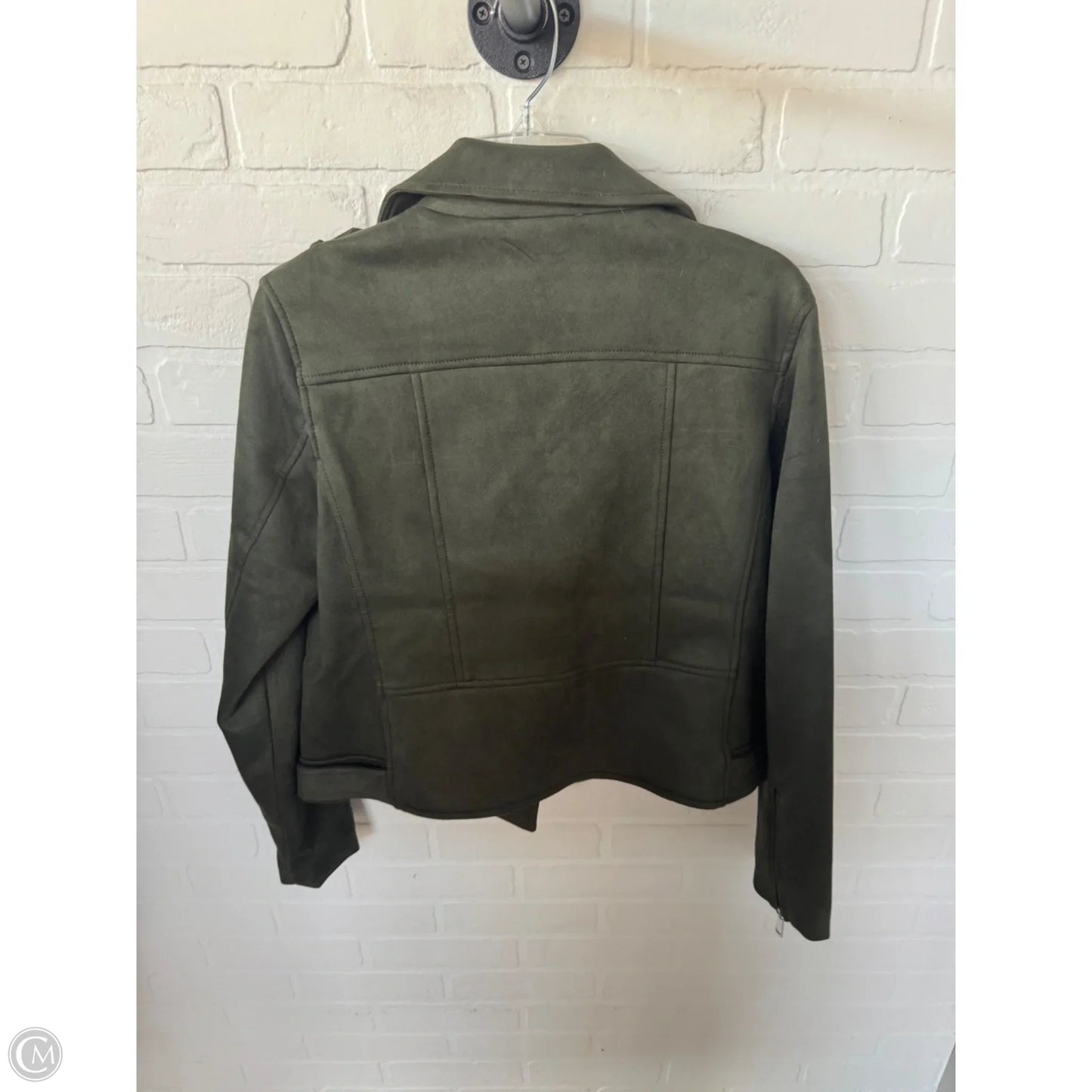 Jacket Moto By Loft In Green, Size: M
