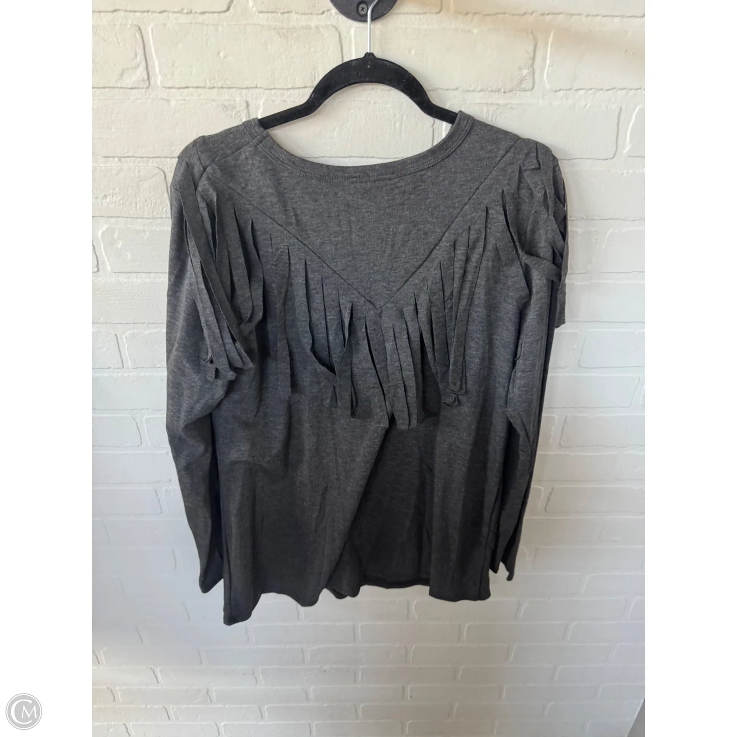 Top Long Sleeve By Heimish Usa In Grey, Size: L