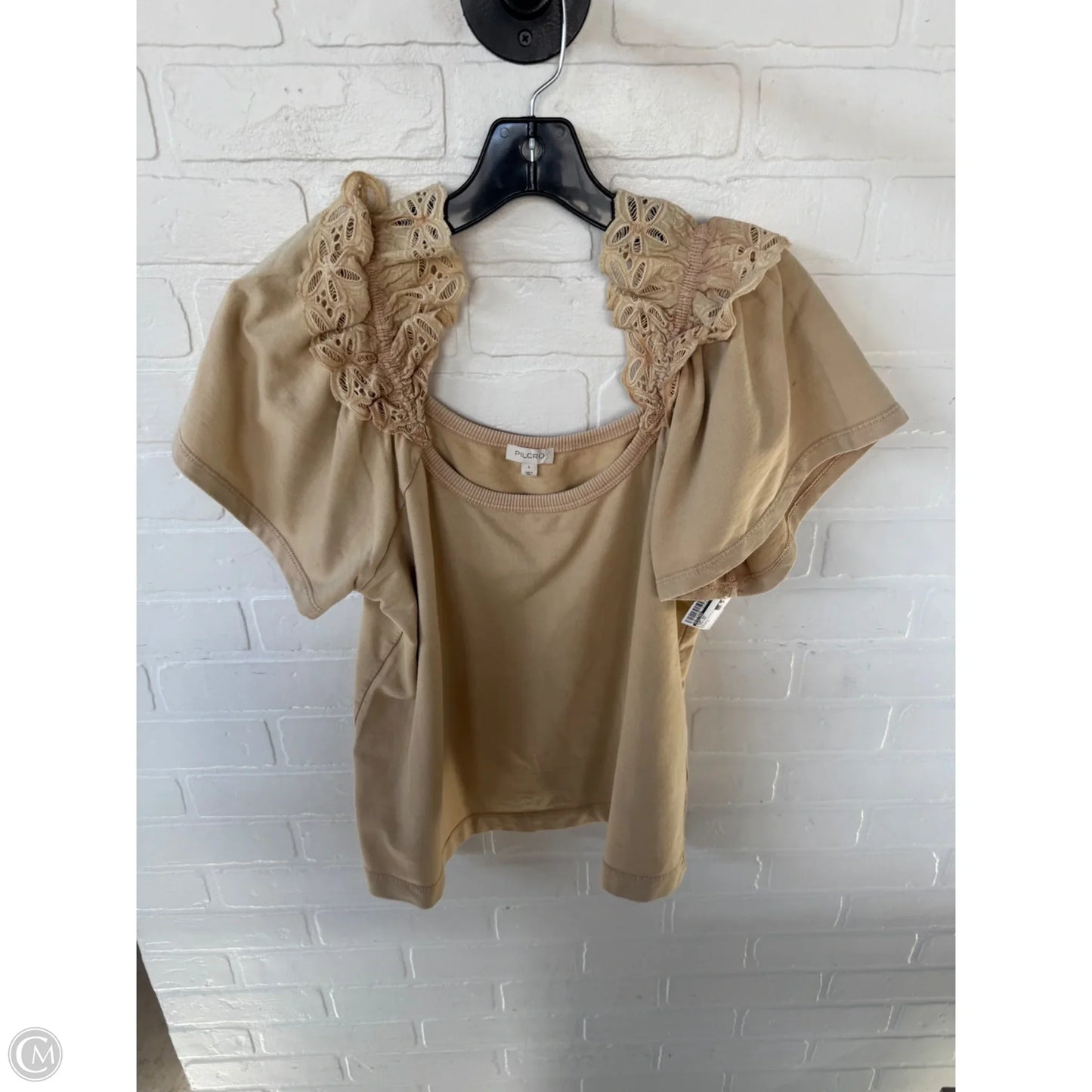 Top Short Sleeve By Pilcro In Yellow, Size: L