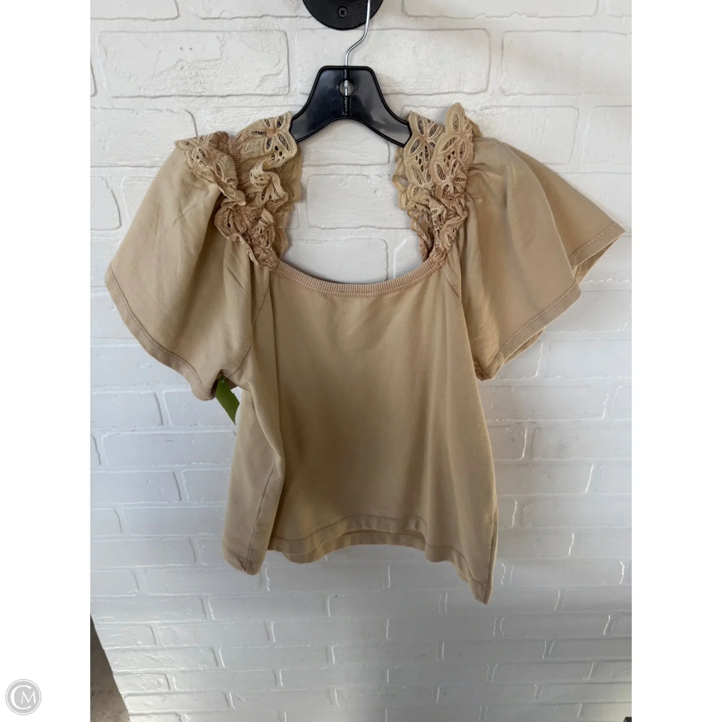 Top Short Sleeve By Pilcro In Yellow, Size: L
