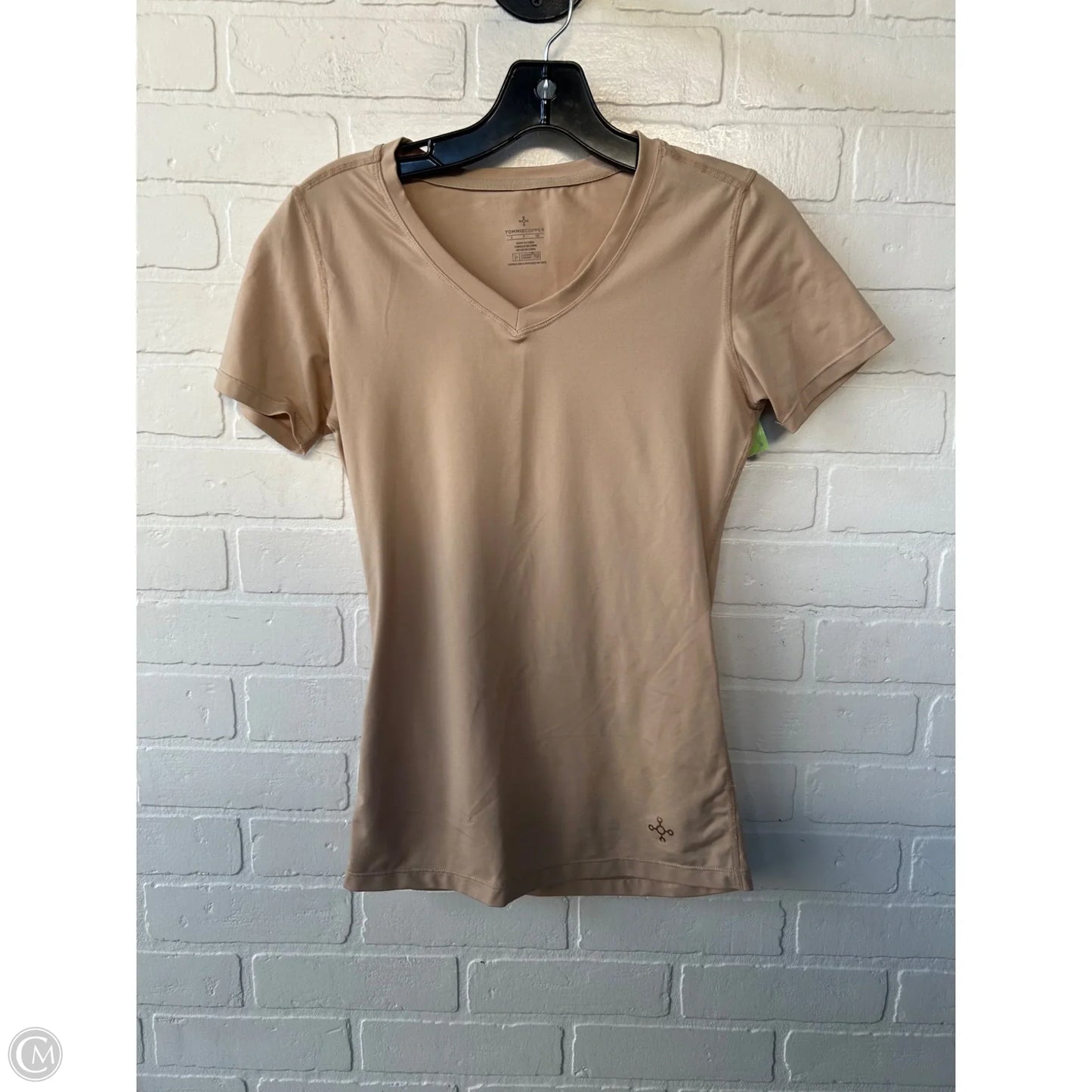 Top Short Sleeve Basic By Clothes Mentor In Tan, Size: S