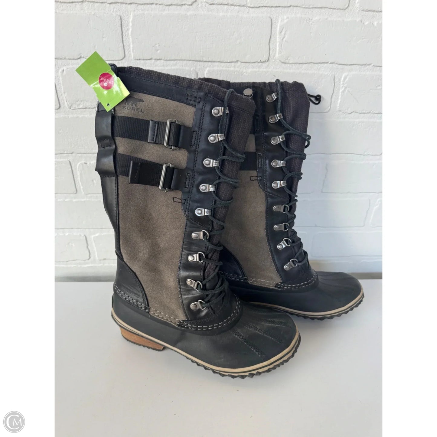 Boots Snow By Sorel In Black & Brown, Size: 8
