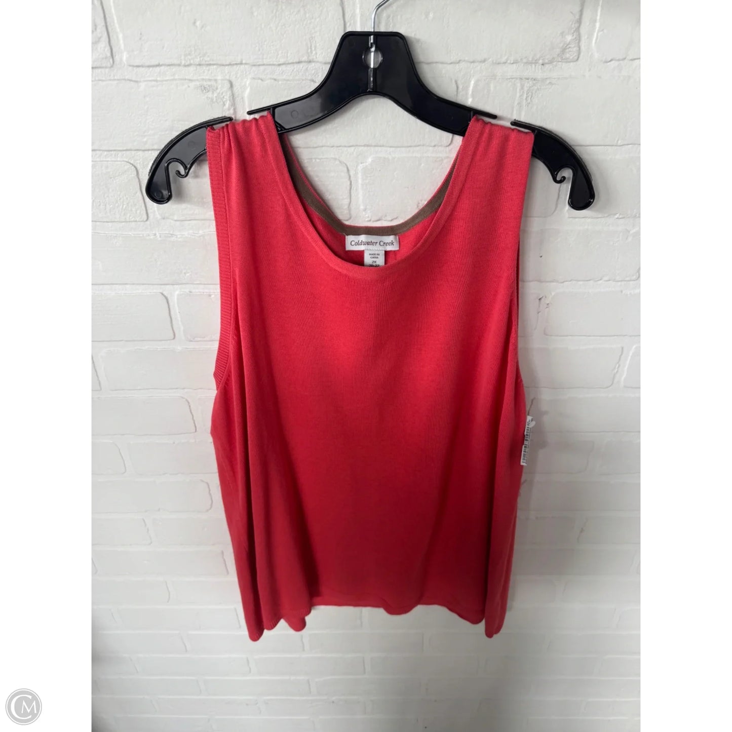 Vest Sweater By Coldwater Creek In Coral, Size: 2x