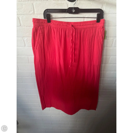 Skirt Midi By Universal Thread In Coral, Size: 12