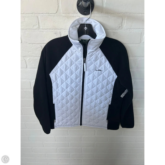 Jacket Fleece By Lauren By Ralph Lauren In Black & White, Size: Mp