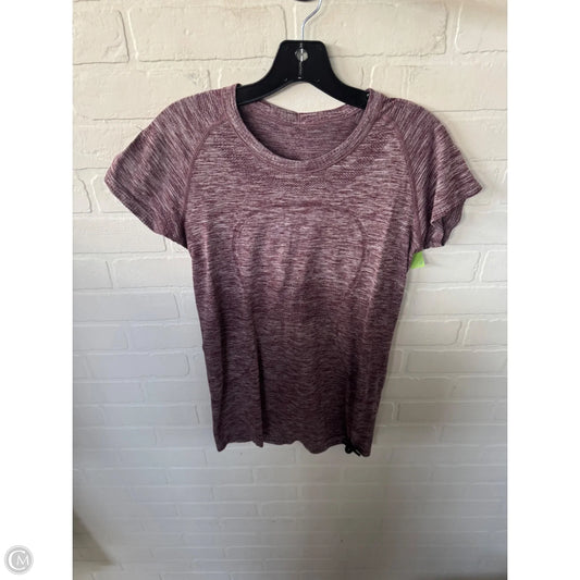 Athletic Top Short Sleeve By Lululemon In Red, Size: M