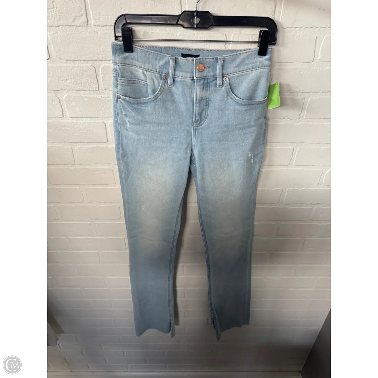 Jeans Straight By Express In Blue Denim, Size: 2