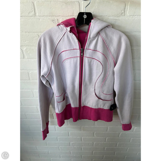 Athletic Sweatshirt Hoodie By Lululemon In Pink, Size: S