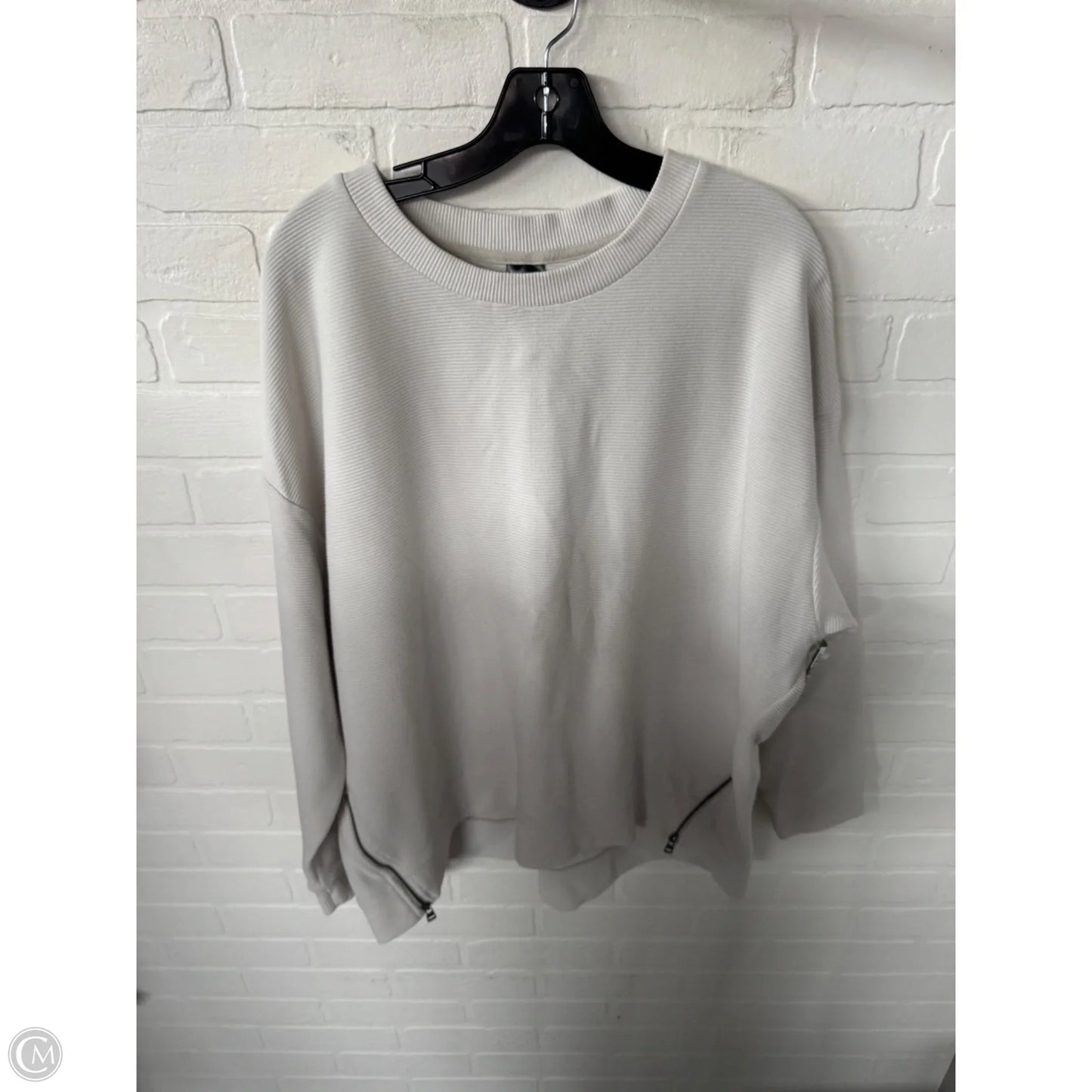 Athletic Sweatshirt Crewneck By Avia In Beige, Size: Xxl