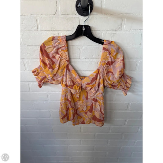 Top Short Sleeve By Nine West Apparel In Yellow, Size: S